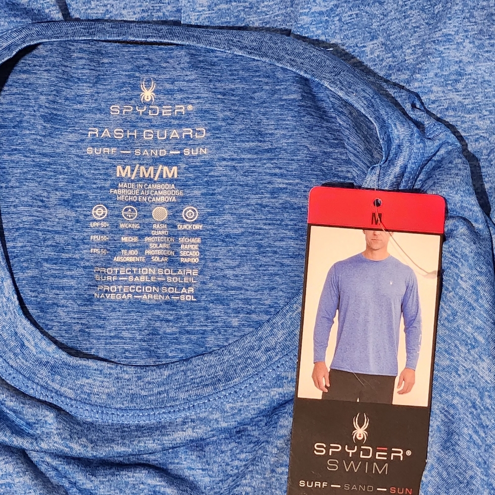 NWT Spyder Swim shirt - Picture 4 of 4